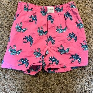 American Eagle Pink boxers with Blue Frog Print size xs